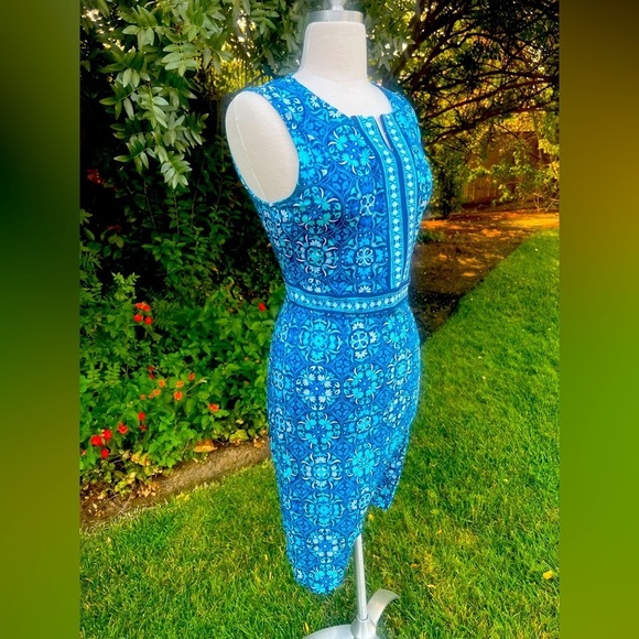 Talbots Blue Patterned Mini Dress - Picture 5 of 7